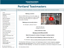 Tablet Screenshot of portlandtoastmasters.org